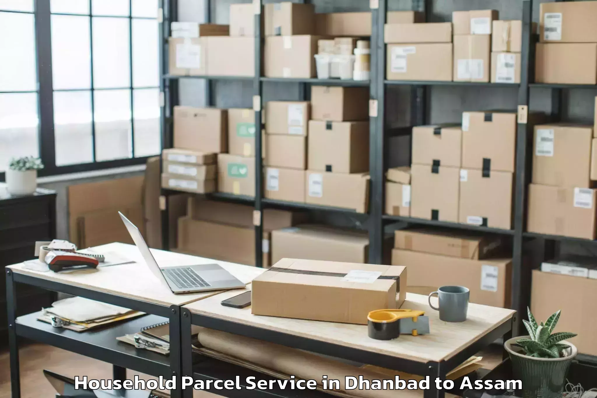 Dhanbad to Silapathar Household Parcel